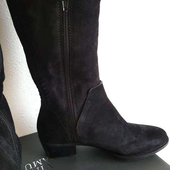 New Vince Camuto Bendra Suede Over the Knee Boots in black - Picture 7 of 13